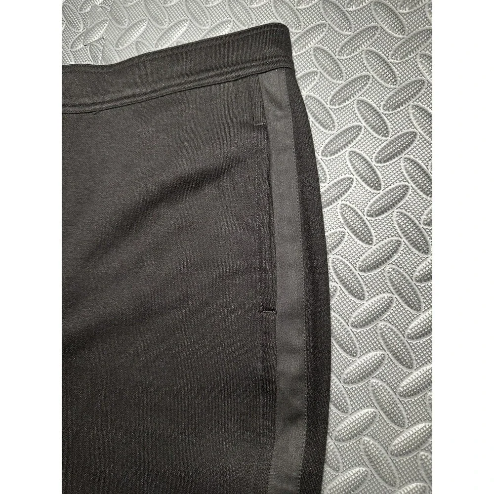 NEW rag & bone Joan Slim Fit women's black Slit cuffs stripe Pants 52%cotton L - Picture 10 of 11